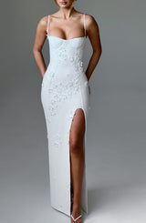 Fioreclo Dalyra Maxi Dress in Ivory Lined