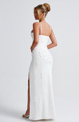 Fioreclo Dalyra Maxi Dress in Ivory Lined