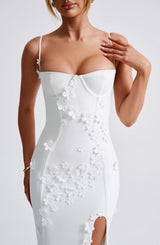 Fioreclo Dalyra Maxi Dress in Ivory Lined