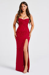 Fioreclo Dalyra Maxi Dress in Red Lined