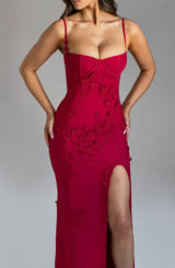 Fioreclo Dalyra Maxi Dress in Red Lined