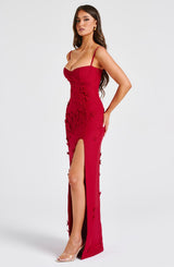 Fioreclo Dalyra Maxi Dress in Red Lined