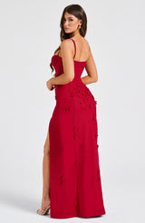 Fioreclo Dalyra Maxi Dress in Red Lined