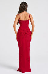 Fioreclo Dalyra Maxi Dress in Red Lined