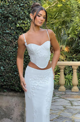 Fioreclo Dalyssa Maxi Skirt in White