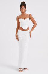 Fioreclo Dalyssa Maxi Skirt in White
