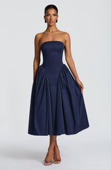 Fioreclo Darlena Midi Dress in Navy