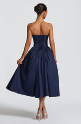 Fioreclo Darlena Midi Dress in Navy