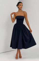 Fioreclo Darlena Midi Dress in Navy