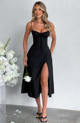 Fioreclo Deandra Midi Dress in Black