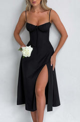 Fioreclo Deandra Midi Dress in Black