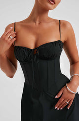 Fioreclo Deandra Midi Dress in Black