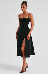 Fioreclo Deandra Midi Dress in Black