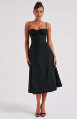 Fioreclo Deandra Midi Dress in Black