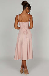 Fioreclo Deandra Midi Dress in Blush