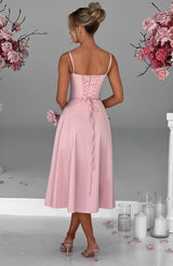 Fioreclo Deandra Midi Dress in Blush