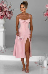 Fioreclo Deandra Midi Dress in Blush