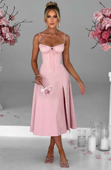 Fioreclo Deandra Midi Dress in Blush