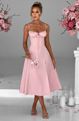 Fioreclo Deandra Midi Dress in Blush