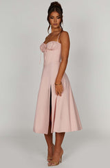 Fioreclo Deandra Midi Dress in Blush