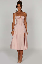 Fioreclo Deandra Midi Dress in Blush