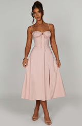 Fioreclo Deandra Midi Dress in Blush