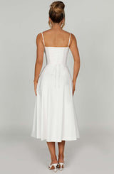 Fioreclo Deandra Midi Dress in Ivory