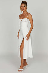 Fioreclo Deandra Midi Dress in Ivory