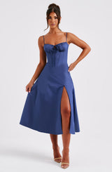Fioreclo Deandra Midi Dress in Navy