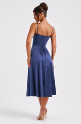 Fioreclo Deandra Midi Dress in Navy
