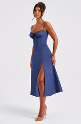 Fioreclo Deandra Midi Dress in Navy