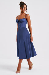 Fioreclo Deandra Midi Dress in Navy