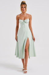 Fioreclo Deandra Midi Dress in Sage