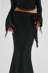 Fioreclo Deemara Maxi Skirt in Black