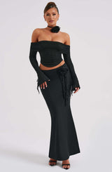 Fioreclo Deemara Maxi Skirt in Black