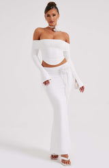 Fioreclo Deemara Maxi Skirt in Ivory