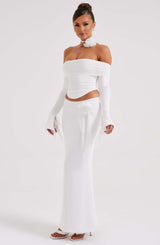 Fioreclo Deemara Maxi Skirt in Ivory