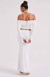 Fioreclo Deemara Maxi Skirt in Ivory