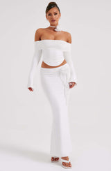 Fioreclo Deemara Maxi Skirt in Ivory