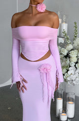 Fioreclo Deemara Maxi Skirt in Pink