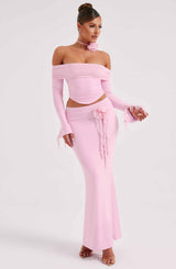 Fioreclo Deemara Maxi Skirt in Pink