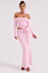 Fioreclo Deemara Maxi Skirt in Pink