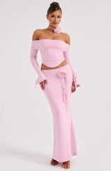 Fioreclo Deemara Maxi Skirt in Pink