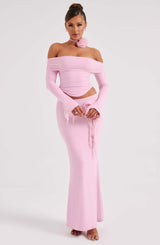 Fioreclo Deemara Maxi Skirt in Pink