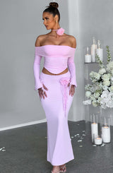 Fioreclo Deemara Maxi Skirt in Pink