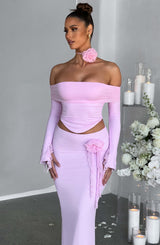 Fioreclo Deemara Maxi Skirt in Pink