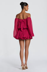 Fioreclo Dejana Playsuit in Raspberry