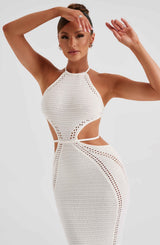 Fioreclo Deliana Maxi Dress in White