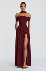 Fioreclo Delilia Maxi Dress in Cherry Lacquer
