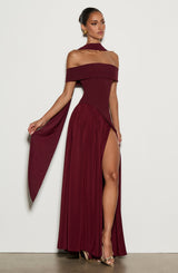 Fioreclo Delilia Maxi Dress in Cherry Lacquer